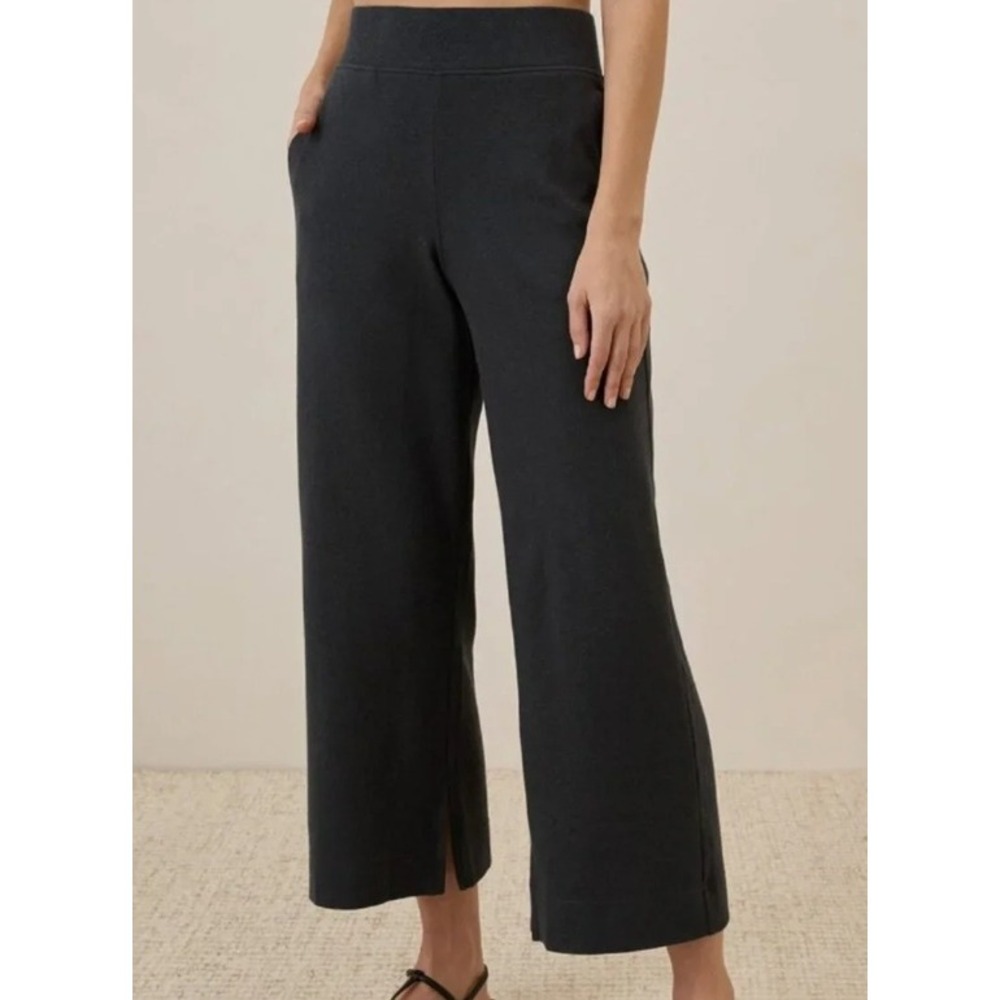 Pact Wide Leg Cropped Pants in Black